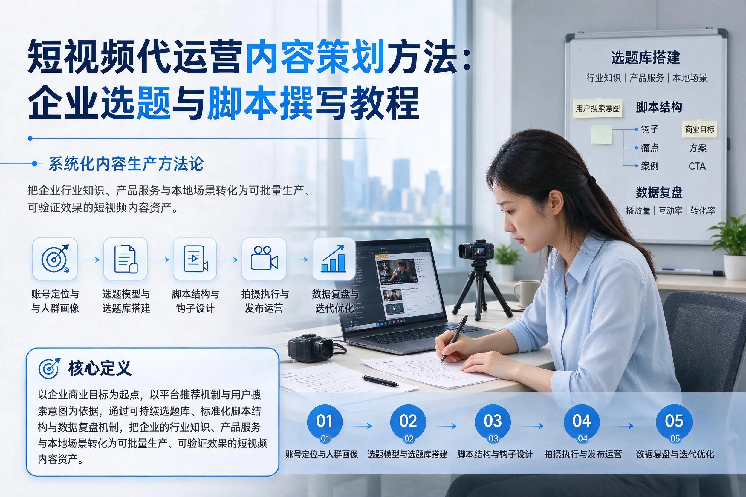 短视频代运营内容策划方法：郑州企业选题与脚本撰写教程