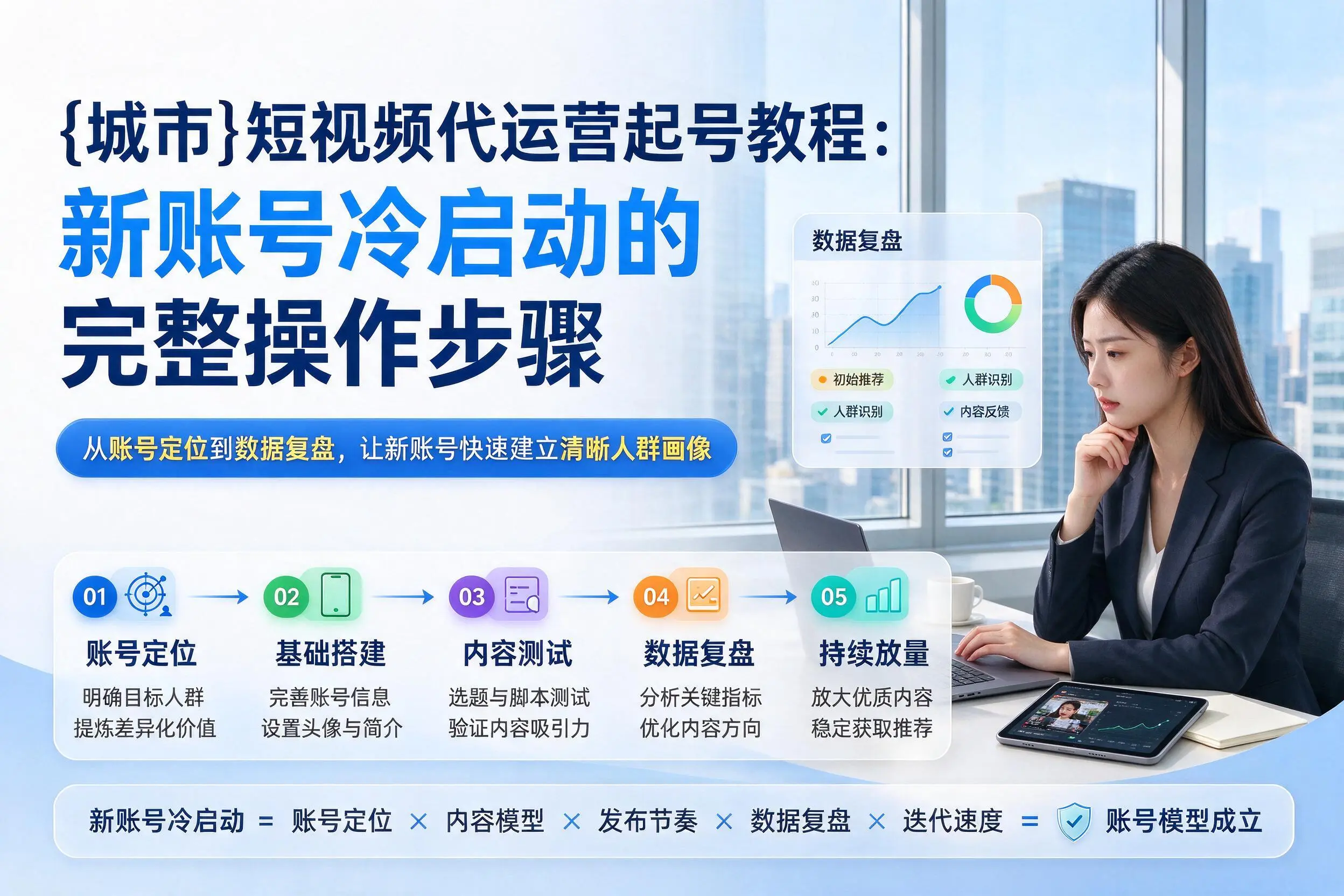 郑州短视频代运营起号教程:新账号冷启动的完整操作步骤