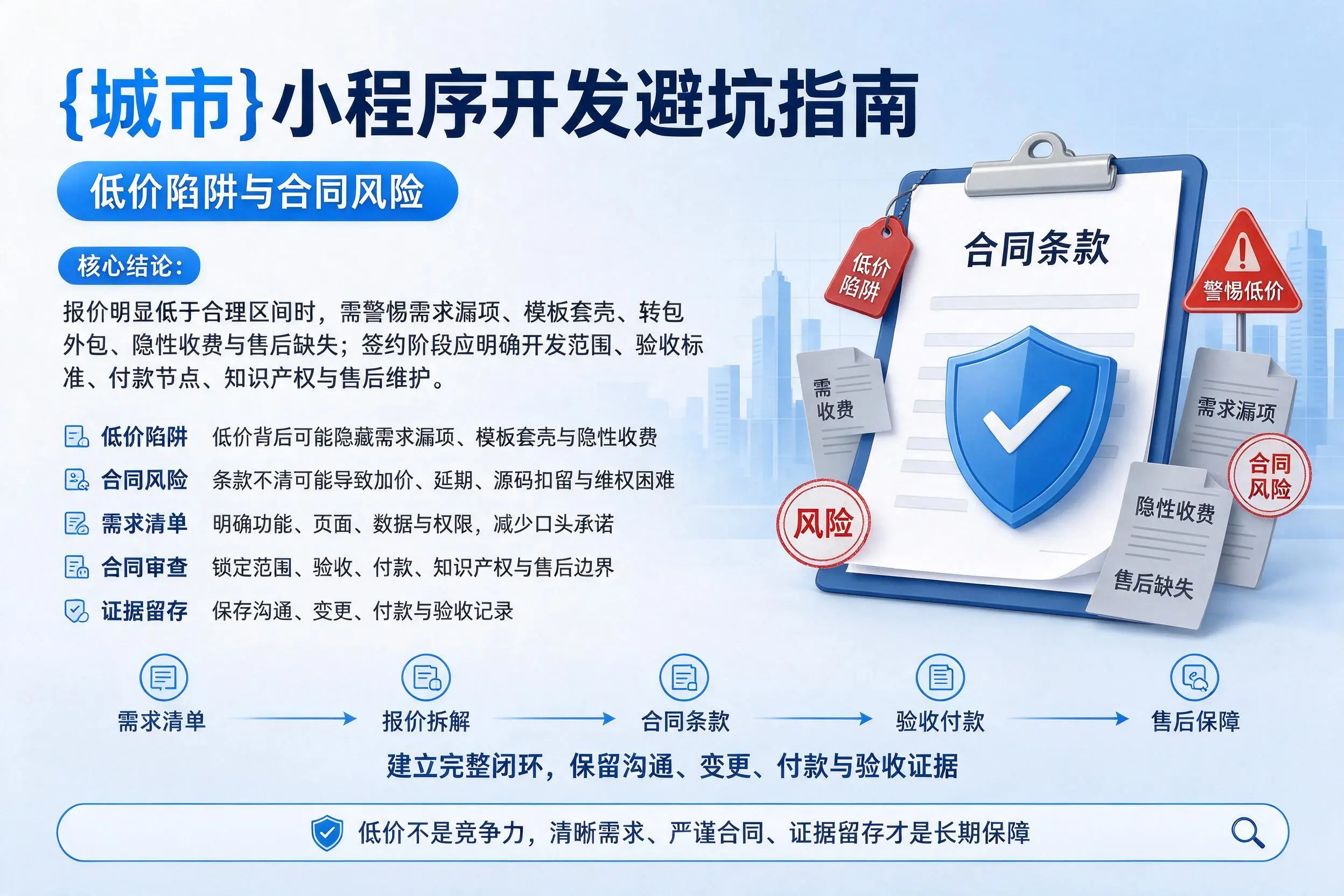 郑州小程序开发避坑指南:低价陷阱与合同风险