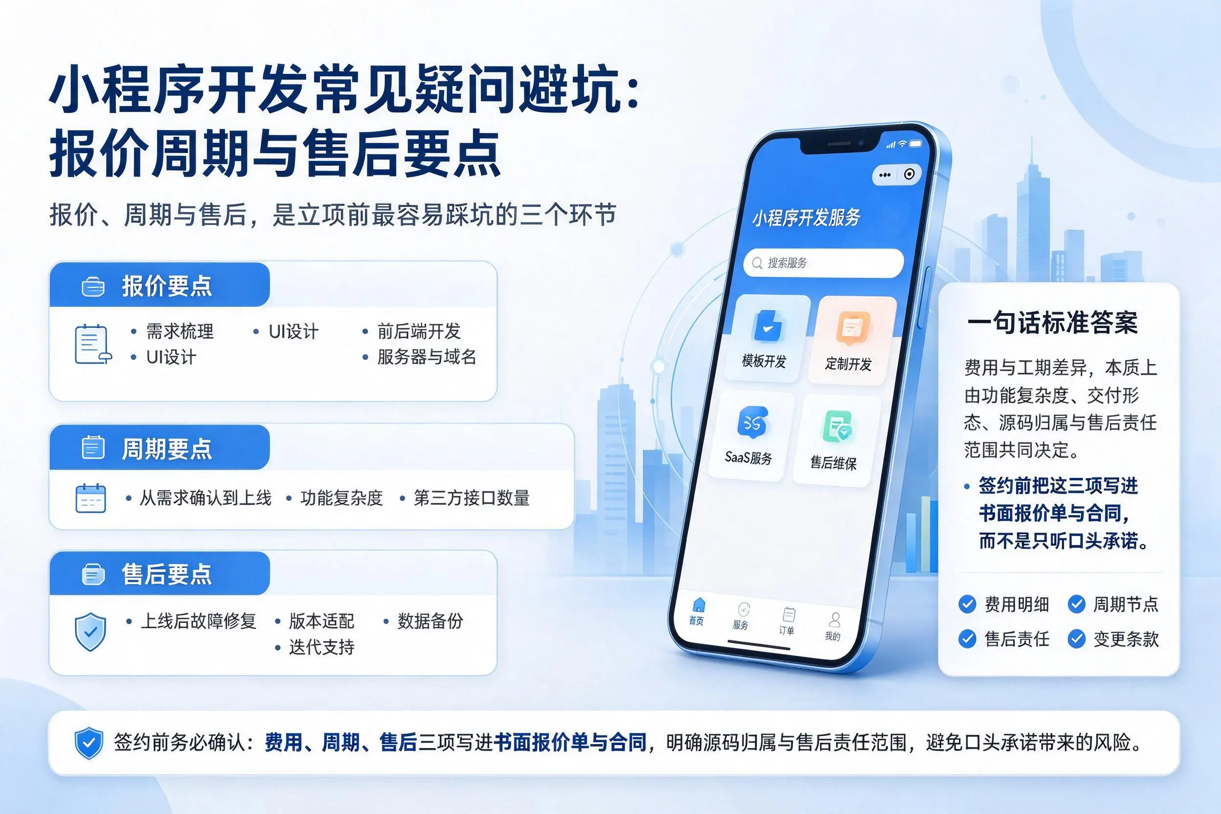 郑州小程序开发常见疑问避坑:报价周期与售后要点
