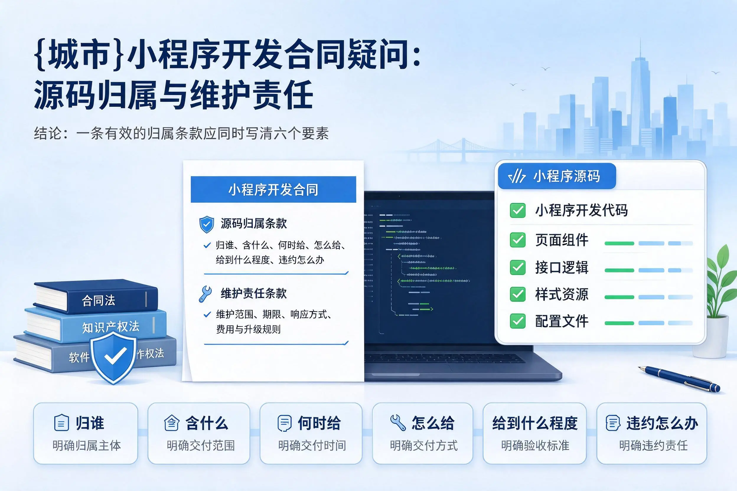 郑州小程序开发合同疑问：源码归属与维护责任