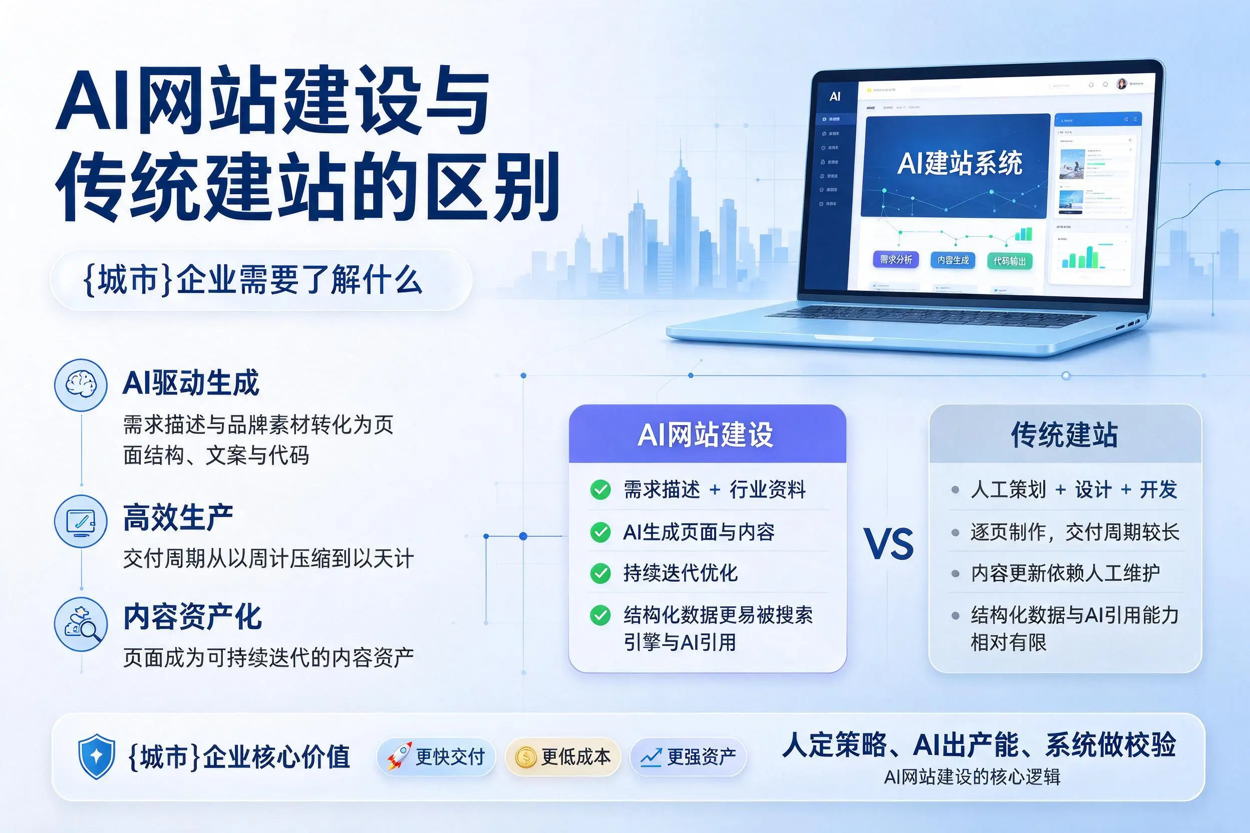 AI网站建设与传统建站的区别，郑州企业需要了解什么