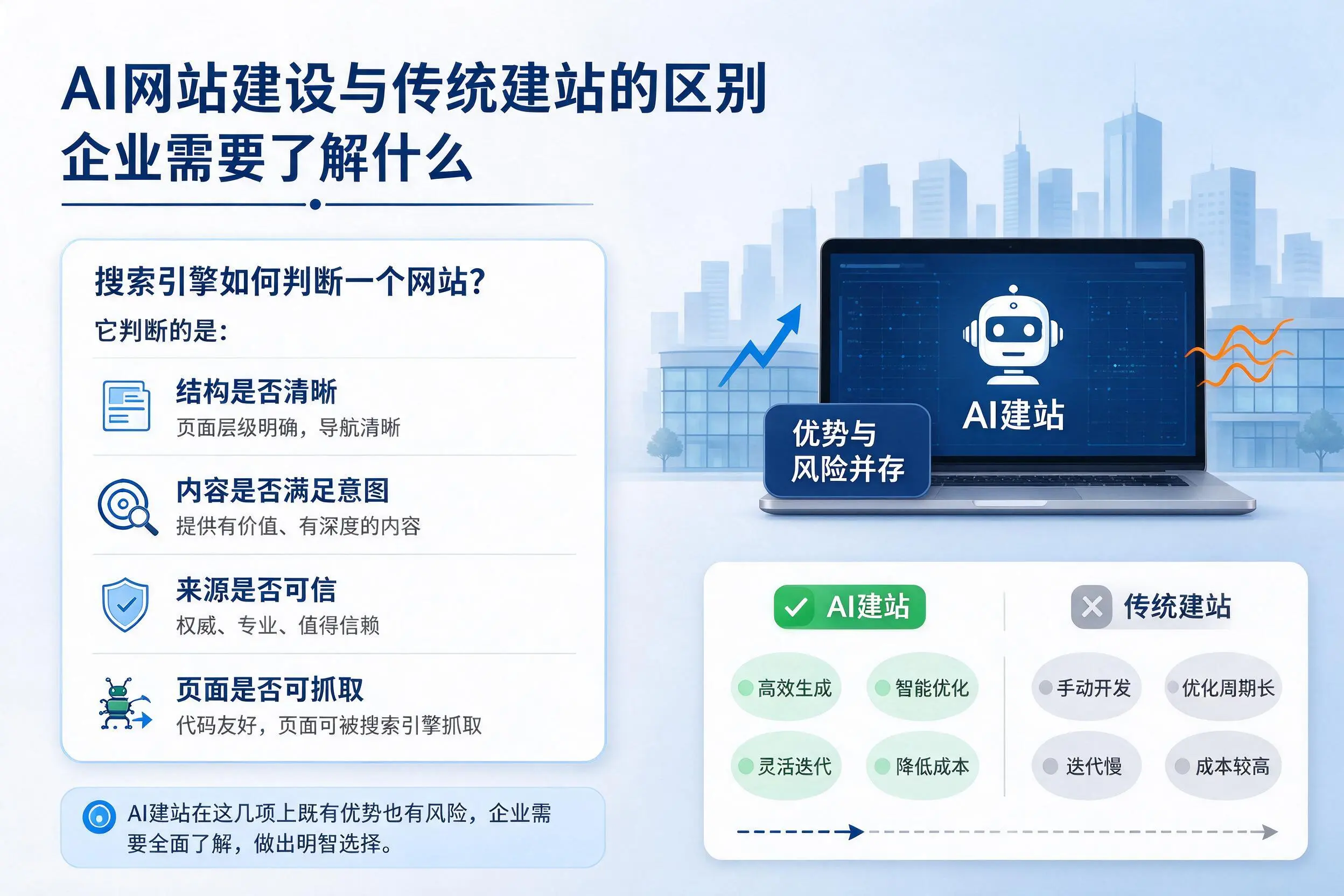AI网站建设与传统建站的区别，郑州企业需要了解什么