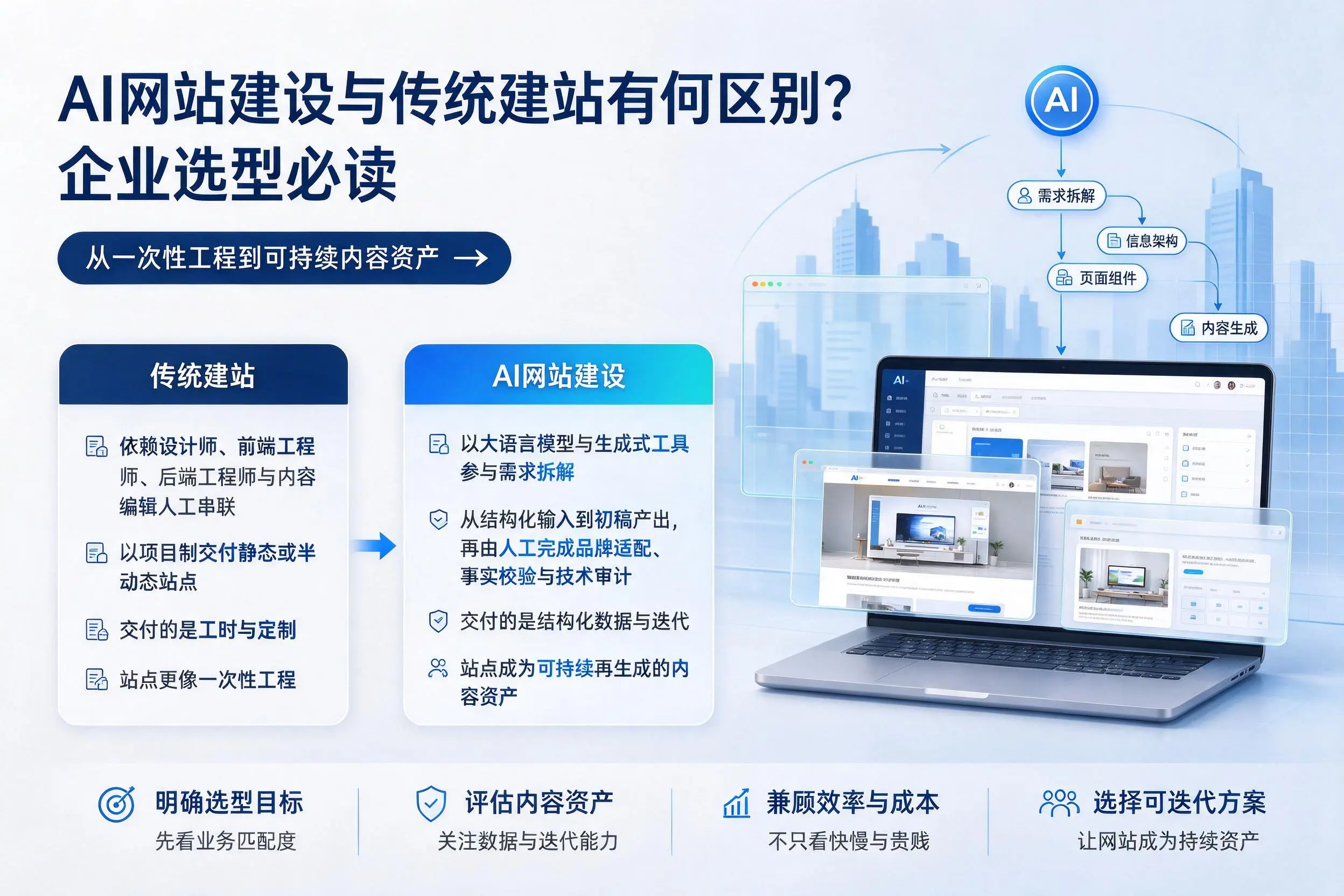 AI网站建设与传统建站有何区别？郑州企业选型必读