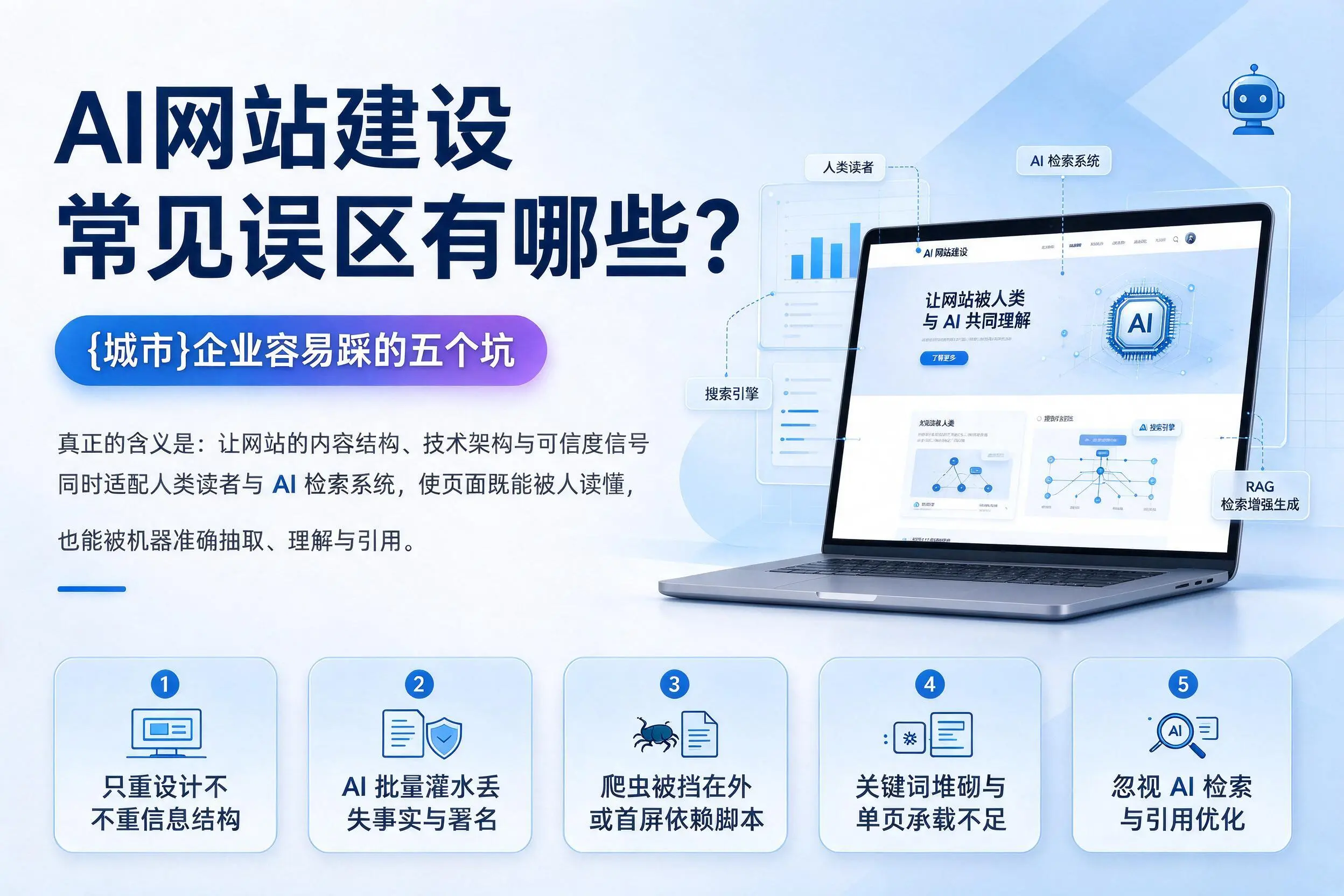 AI网站建设常见误区有哪些?郑州企业容易踩的五个坑