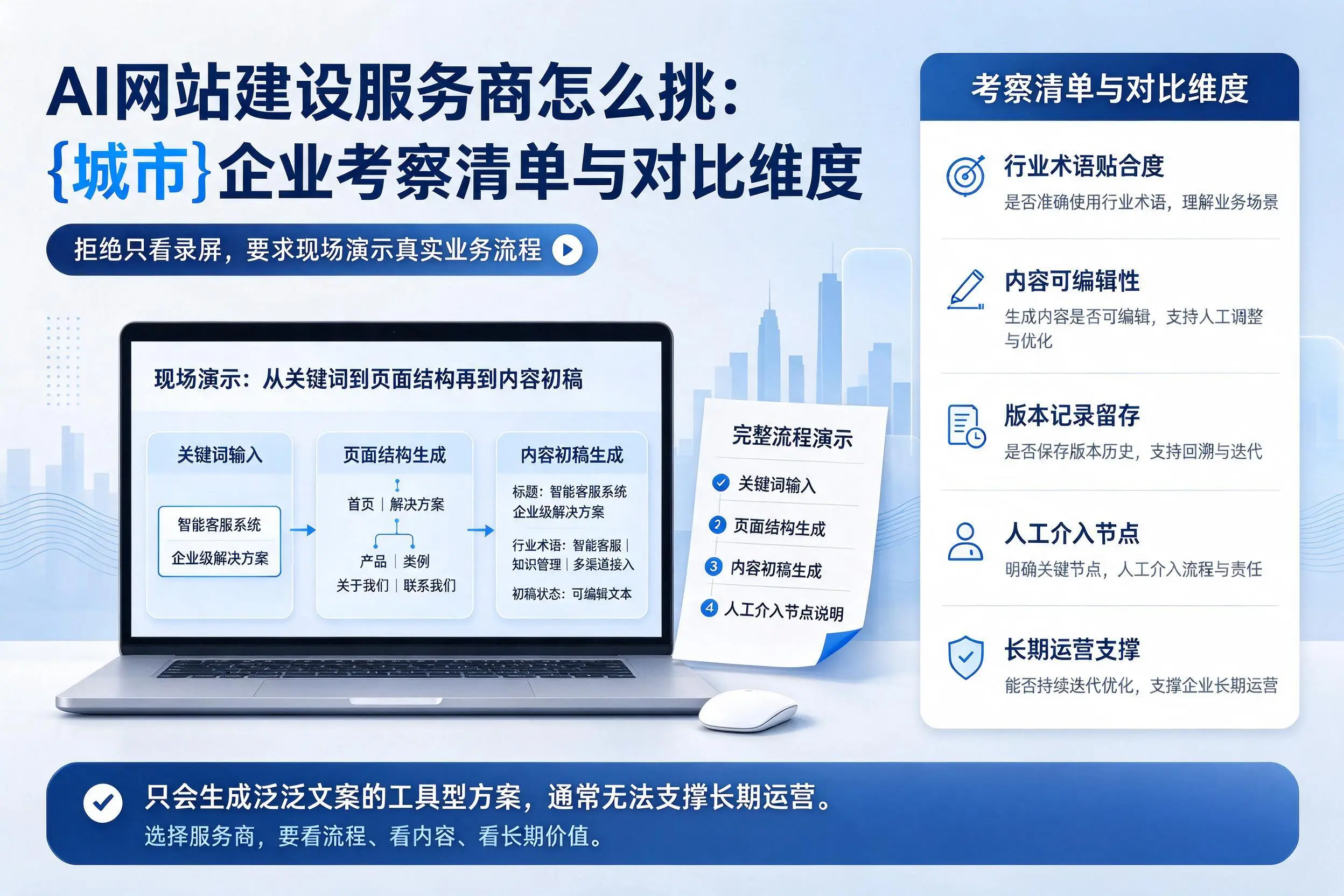 AI网站建设服务商怎么挑:郑州企业考察清单与对比维度