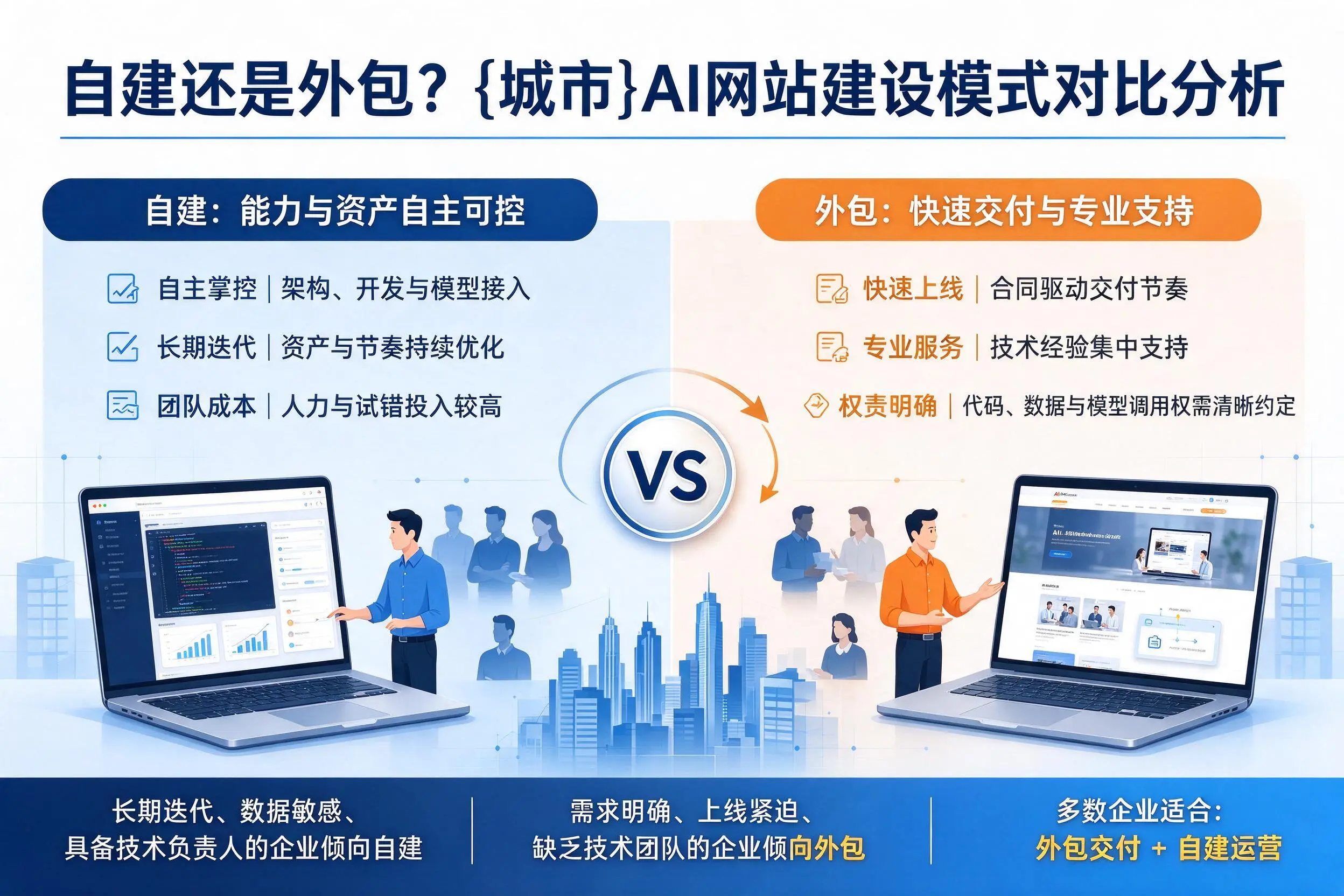 自建还是外包？郑州AI网站建设模式对比分析