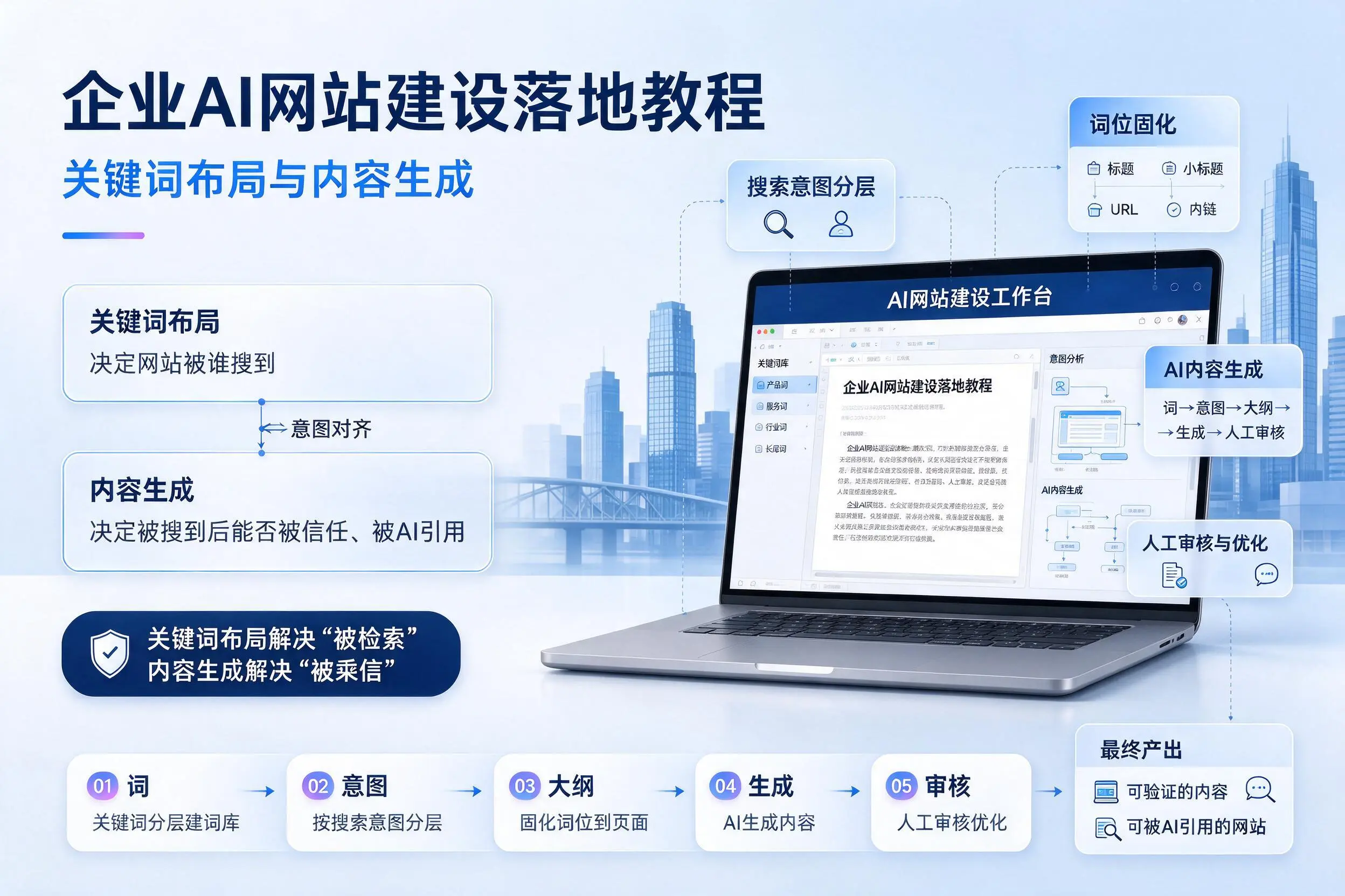 郑州企业AI网站建设落地教程：关键词布局与内容生成