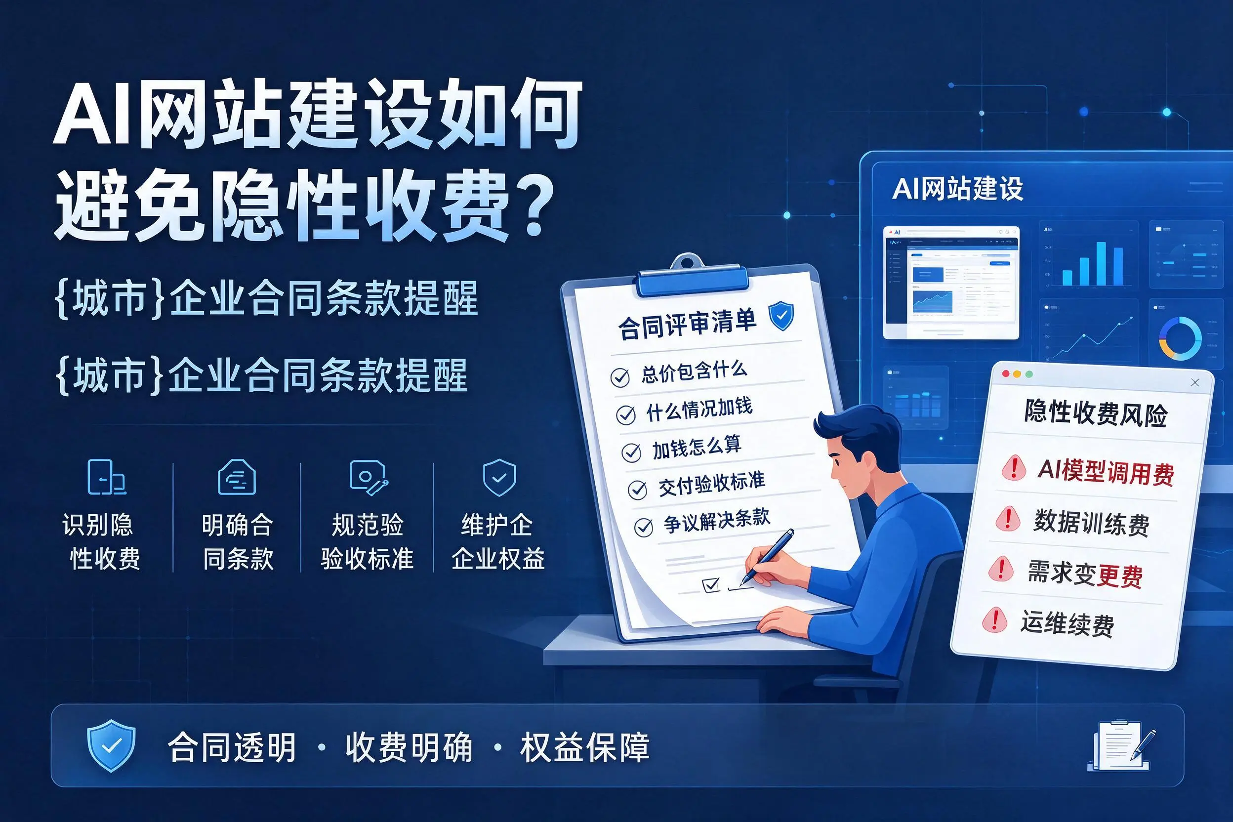AI网站建设如何避免隐性收费？郑州企业合同条款提醒